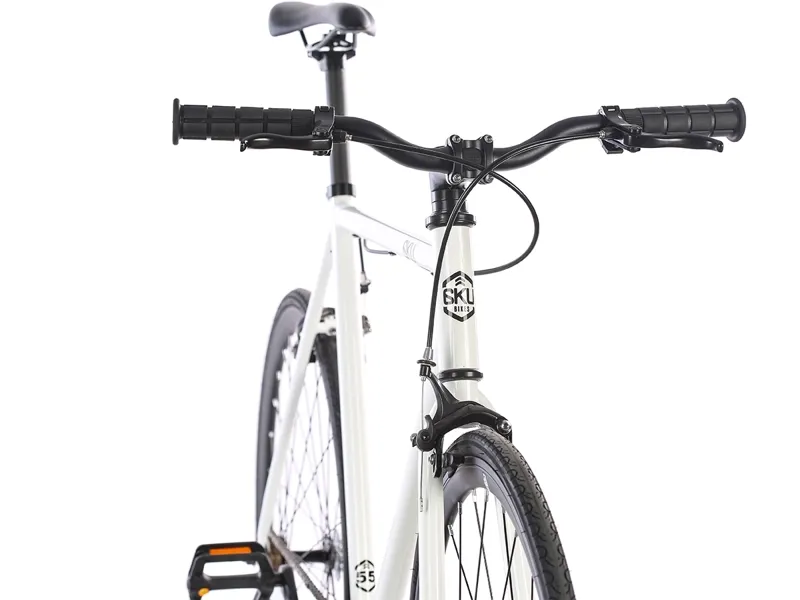 6KU Evian 2 Single Speed Bike - White/Black-3