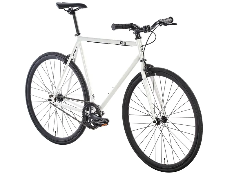 6KU Evian 2 Single Speed Bike - White/Black-1