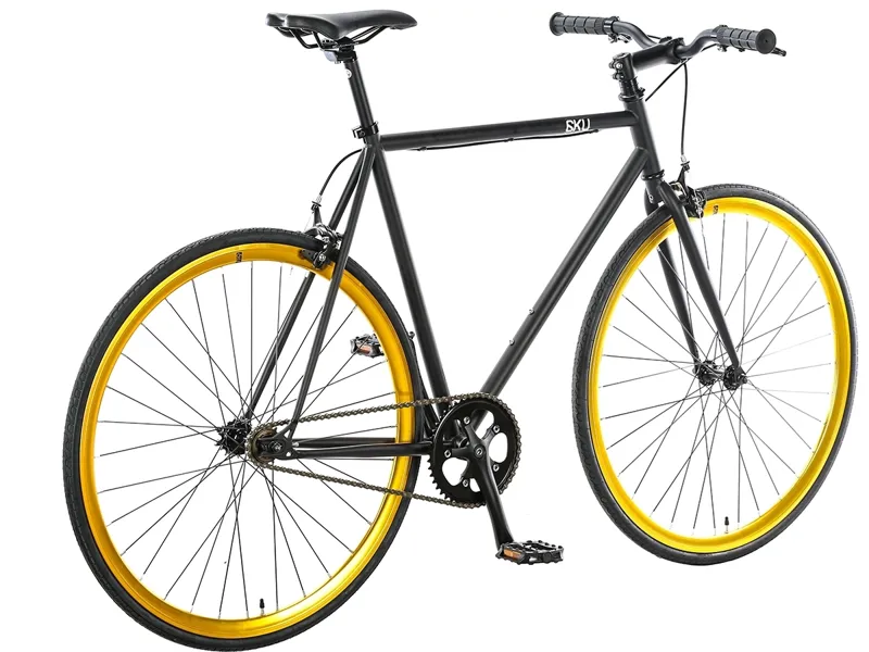 6KU Nebula 2 Single Speed Bike - Black/Gold-2