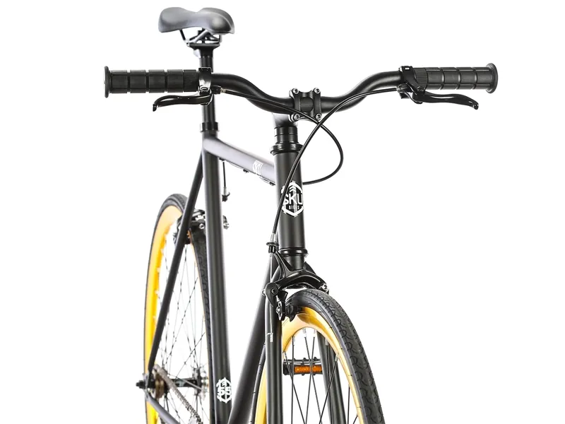 6KU Nebula 2 Single Speed Bike - Black/Gold-3