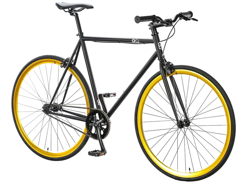 6KU Nebula 2 Single Speed Bike - Black/Gold-1