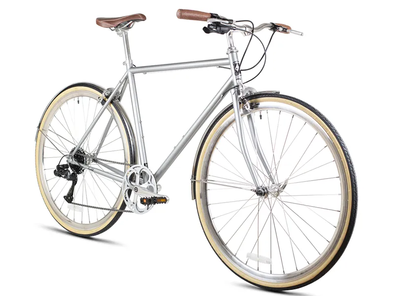 6KU Odyssey - Mens 8spd City - Brandford Silver-1