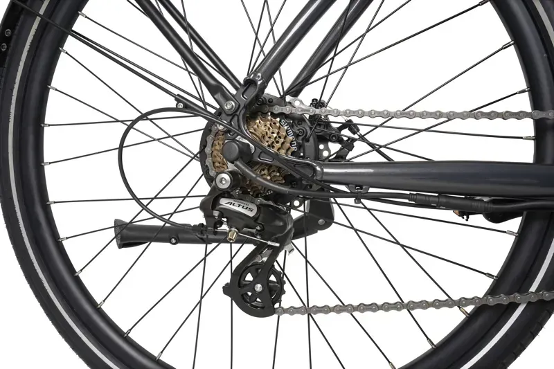 Dawes Scenic Low Step Electric Hybrid Bike In Dark Grey-2