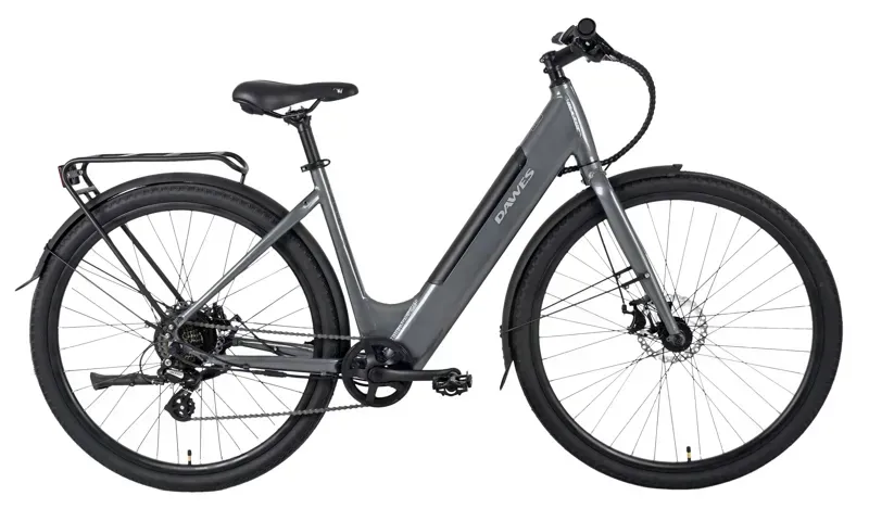 Dawes Scenic Low Step Electric Hybrid Bike In Dark Grey