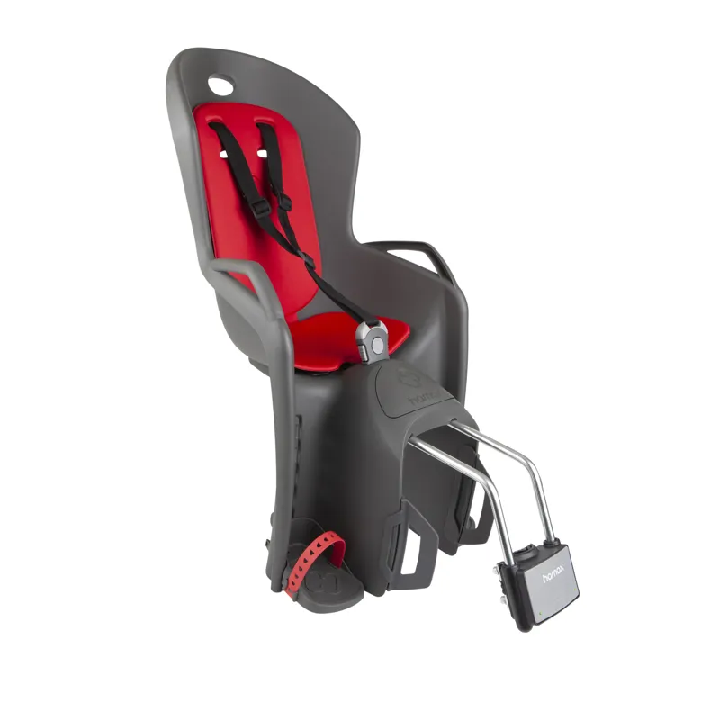 Hamax Amiga Child Bike Seat 2022: Dark Grey/ Red 