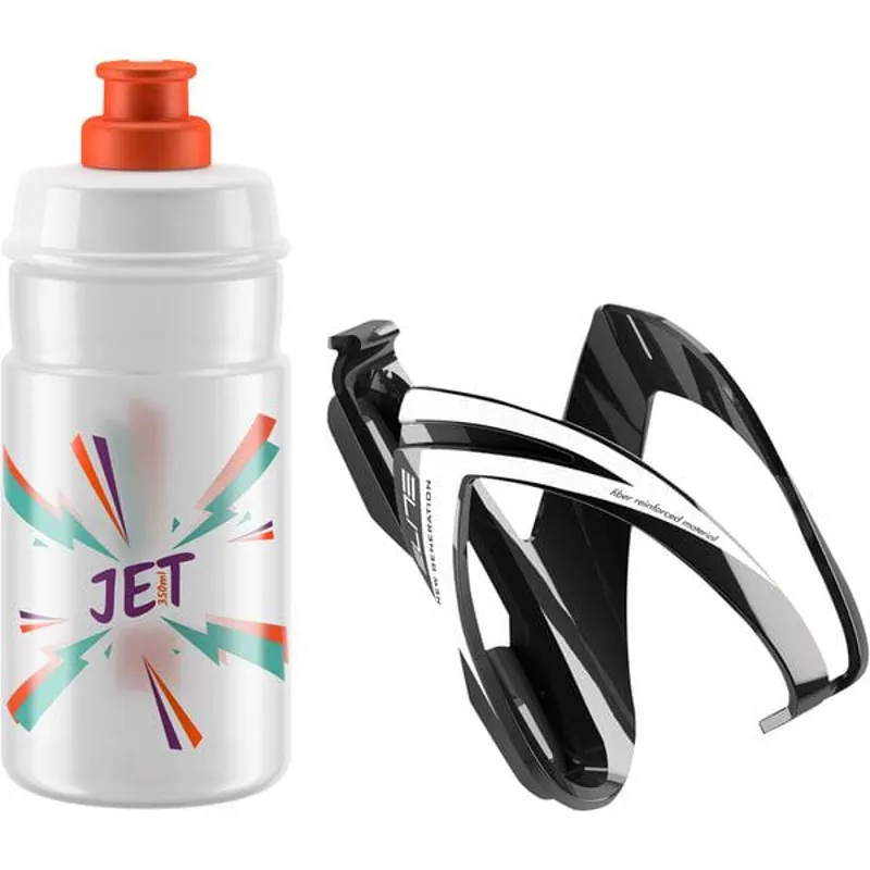 Elite Jet Youth 350ml Bottle w/ CEO Cage Kit in Orange/White
