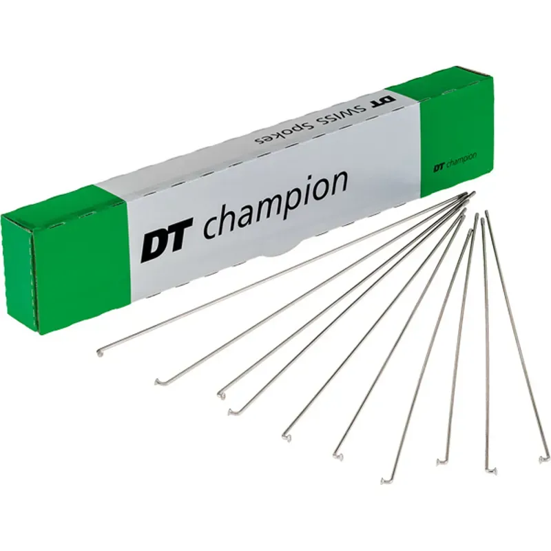 DT Swiss Champion 100-pack Silver Spokes - 2x182mm