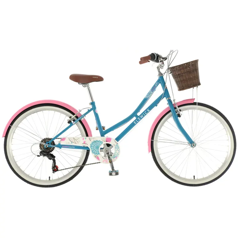 Elswick Eternity 24in Children's City Bike in Blue/Pink