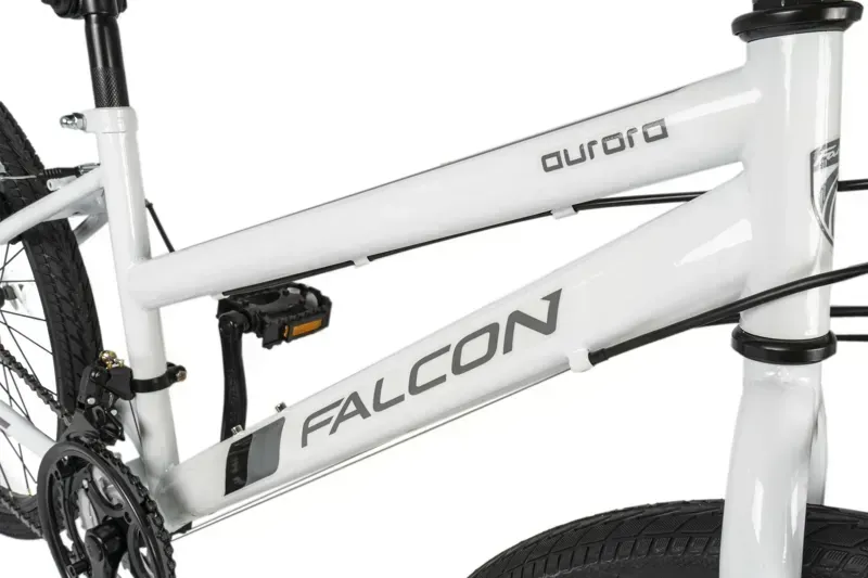 Falcon Aurora G24 Kids 14-inch Hybrid Bike in White-2