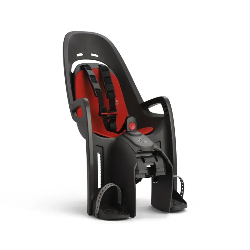 Hamax Zenith Child Bike Seat With Carrier Adapter In Grey/Red