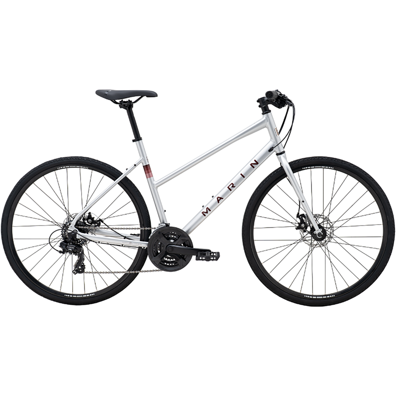 Marin Fairfax 1 Step-Thru Hybrid Bike 2026 in Silver