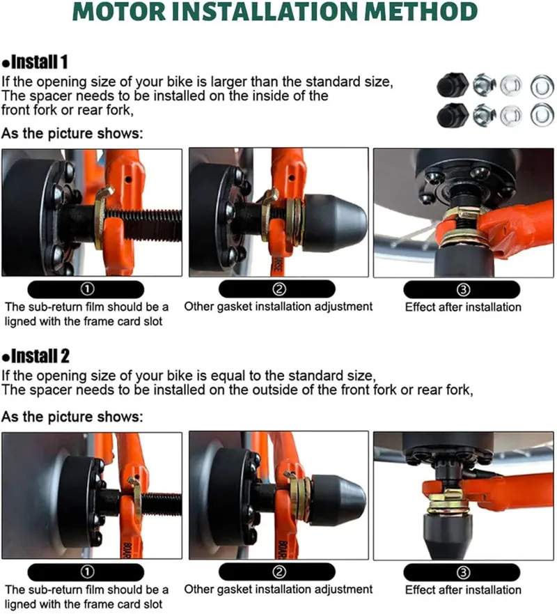 VERDI 48v 1000w Rear Hub Motor Kit: Register with DVLA-2