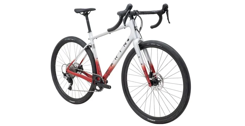 Marin Headlands 1 Gravel Bike In Gloss Chrome/Chrome Red/Black-1