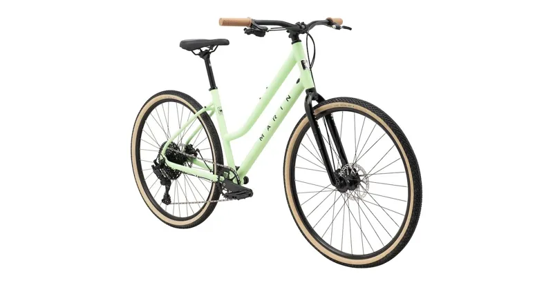Marin Kentfield 2 Step-Thru Hybrid Bike 2025 in Light Green-1