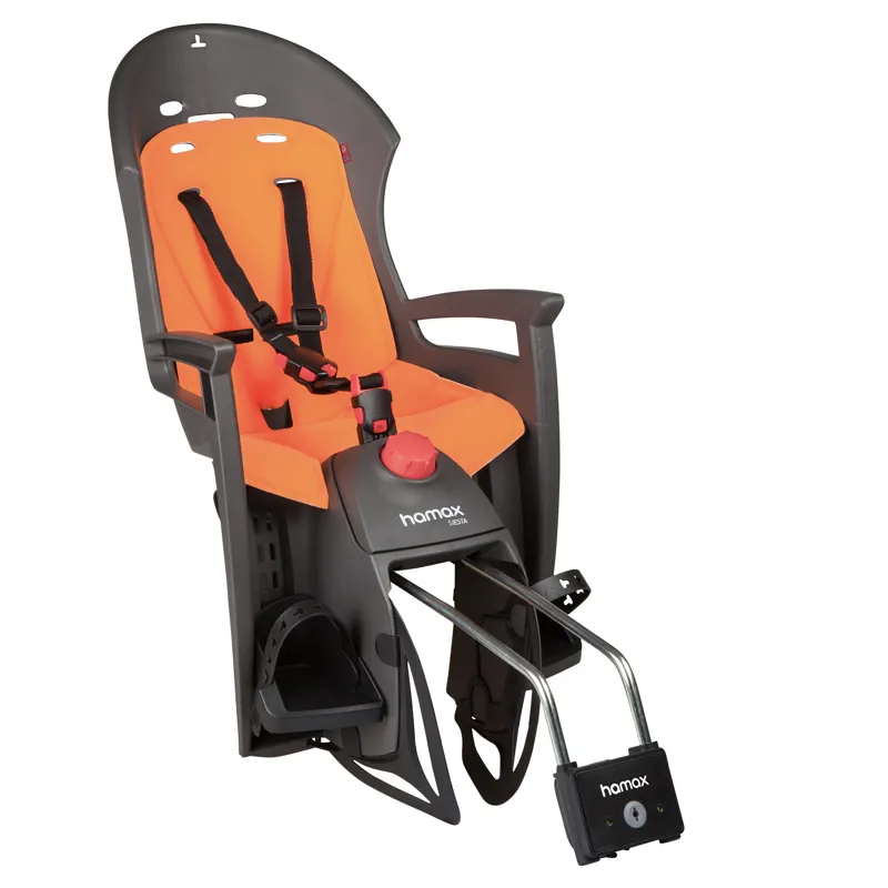 Hamax Siesta Child Bike Seat: Grey/Orange-1