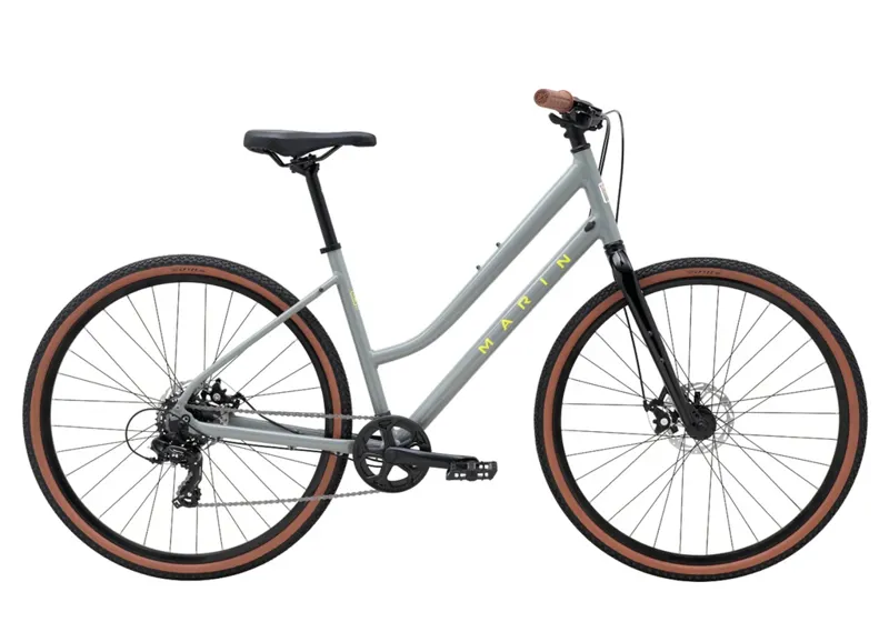Marin Kentfield 1 Step-Thru Hybrid Bike 2025 in Grey
